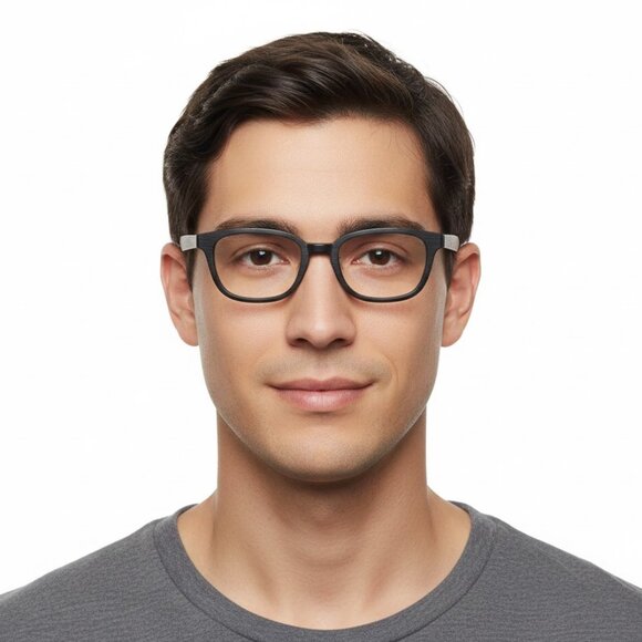 Berluti Mens Square/Rectangle Black Black Transparent Fashion Designer Eyewear